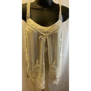Maurice’s Sleeveless Blouse Lace Top Womens Small Dressy